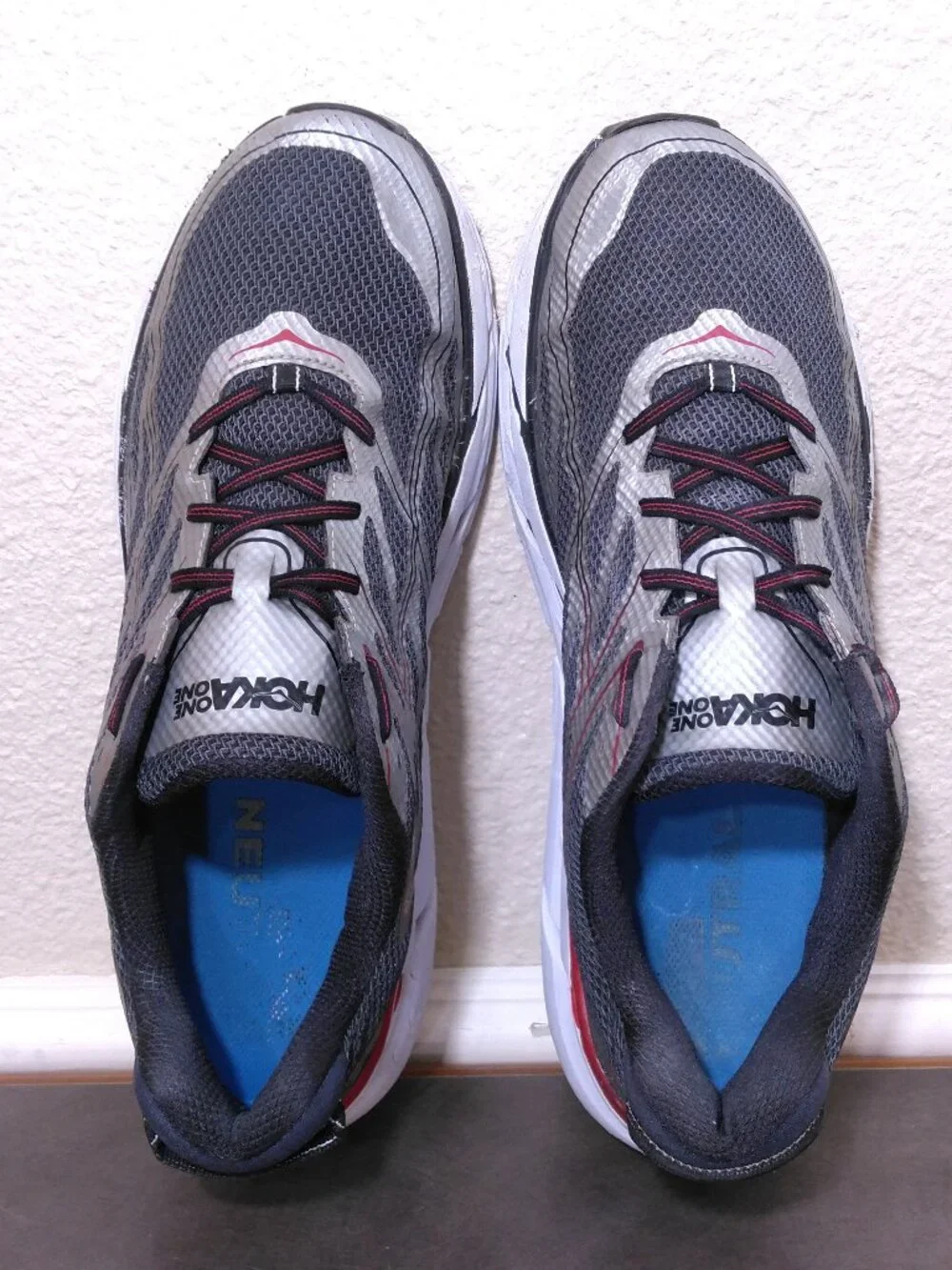 HOKA Clifton 3 Shoes Mens SIZE 14 Silver FORMULA ONE 1012046 SFON Running GYM